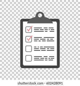 To do list icon. Checklist, task list vector illustration in flat style. Reminder concept icon on isolated background.