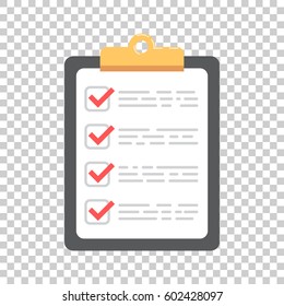 To do list icon. Checklist, task list vector illustration in flat style. Reminder concept icon on isolated  background.