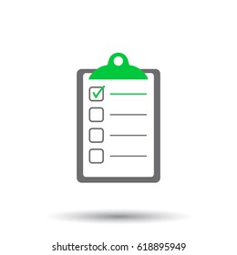 To do list icon. Checklist, task list vector illustration in flat style. Reminder concept icon on white background.