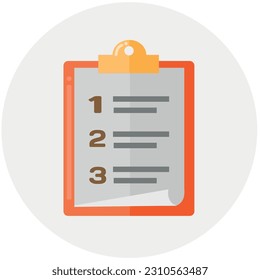 To do list icon clipart avatar logotype flat isolated vector illustration with lettering