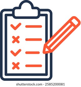 To Do List Icon Color Line Vector Illustration