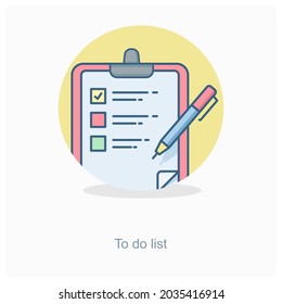 To Do List Icon Concept