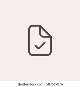 To do list icon. Confirmed document paper vector