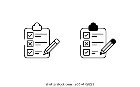Design do ícone Lista de Tarefas Pendentes com ilustração de estoque de plano de fundo branco