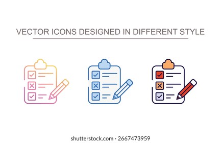 Design do ícone Lista de Tarefas Pendentes com ilustração de estoque de plano de fundo branco