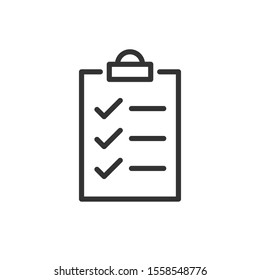 To Do List Icon In Flat Style. Document Checklist Vector Illustration On White Isolated Background. Notepad Check Mark Business Concept.