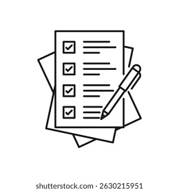 To do list icon in flat style. Document checklist vector illustration on white isolated background. Notepad check mark business concept.