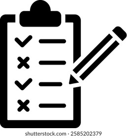 To Do List Icon Glyph Vector Illustration