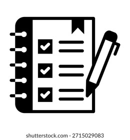 Ilustración vectorial de estilo mixto de icono de lista de tareas pendientes