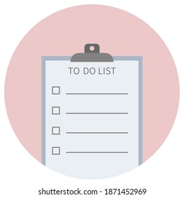 To do list icon. Modern round icon.