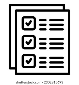 To do list icon outline vector. Private lesson. Teacher class