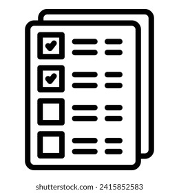 To do list icon outline vector. Clean apartment. Children task