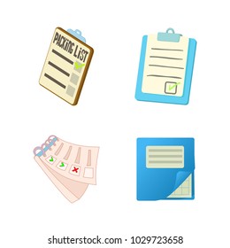 To do list icon set. Cartoon set of to do list vector icons for web design isolated on white background