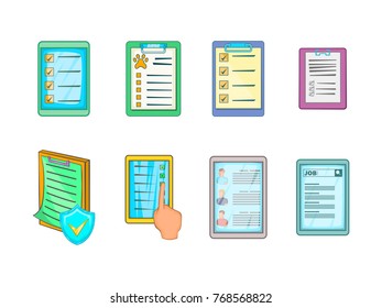 To do list icon set. Cartoon set of to do list vector icons for your web design isolated on white background