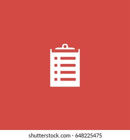 to do list icon. sign design. red background