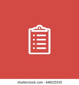 to do list icon. sign design. red background