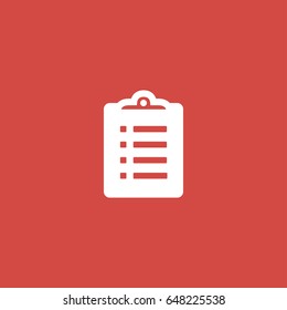 to do list icon. sign design. red background