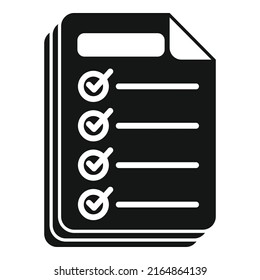 To Do List Icon Simple Vector. Expert Standard. Work Complete