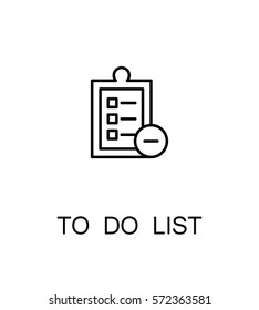 To do list icon. Single high quality outline symbol for web design or mobile app. Thin line sign for design logo. Black outline pictogram on white background
