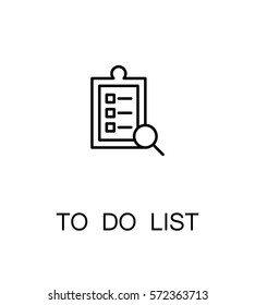 To do list icon. Single high quality outline symbol for web design or mobile app. Thin line sign for design logo. Black outline pictogram on white background