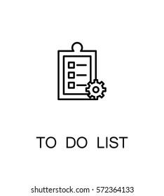 To do list icon. Single high quality outline symbol for web design or mobile app. Thin line sign for design logo. Black outline pictogram on white background