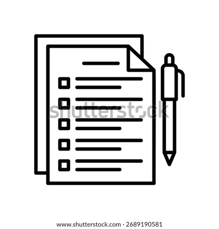 To do list icon to summarize tasks in paper