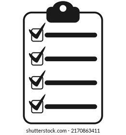 To Do List Icon Vector. Clipboard Icon Vectors. Task Icon Vectors. Todo List Icon Isolated On White