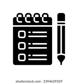 to do list icon. vector glyph icon for your website, mobile, presentation, and logo design.