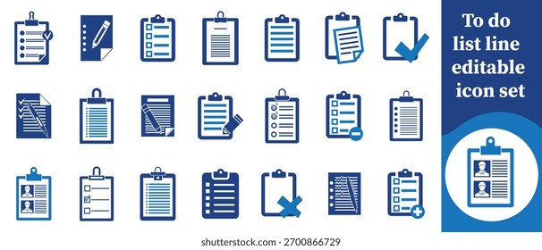 To do list line editable icon se, checklist, task, task management, notes, reminder, planner, productivity, priority, bullet list, agenda, daily plan, weekly plan, monthly plan and more