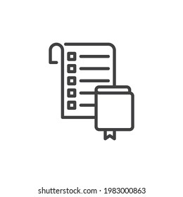 To do list line icon. linear style sign for mobile concept and web design. Business planning outline vector icon. Symbol, logo illustration. Vector graphics