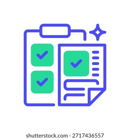Ícone da Linha da Lista de Tarefas Pendentes, Símbolo do Outline para Organização da Tarefa, Planejamento Diário, Rastreamento de Produtividade, Definição de Meta e Gerenciamento de Prioridade. Ícone de sinal vetorial.