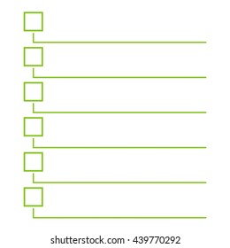 To do list. Lines with check boxes. checklist for note. 