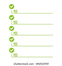 To do list. Lines with check boxes. checklist for note. 
