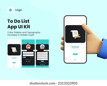 To Do List Mobile App UI Kit Including as Sign In, Sign Up for Responsive Website.