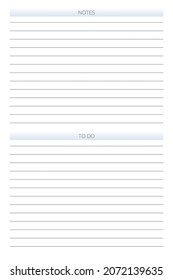 to do list notes personal planner diary template in classic strict style. individual schedule minimalism restrained design for business notebook