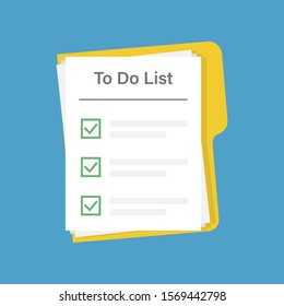 Do List On Document On Blue Stock Vector (Royalty Free) 1569442798 ...