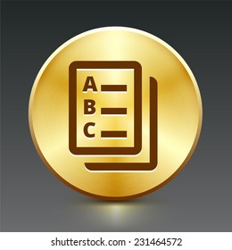 To Do List on Gold Round Button