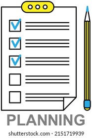 Do to list on presentation tablet, questionnaire. Check mark in form, paper checklist on clipboard. Filling out document with data. Work with information, analytics. Sheet of paper, document, planning