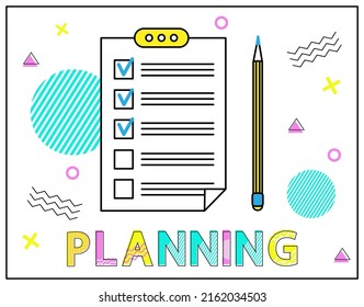 Do to list on presentation tablet, questionnaire. Check mark in form, paper checklist on clipboard. Filling out document with data. Work with information, analytics. Sheet of paper, document, planning