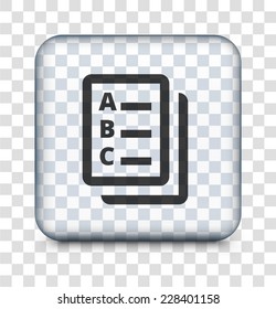 To Do List on Transparent Square Button