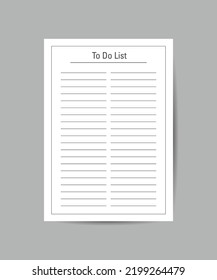 to do list on white background, with flat design.