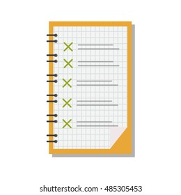 To do list on white paper notebook document vector
