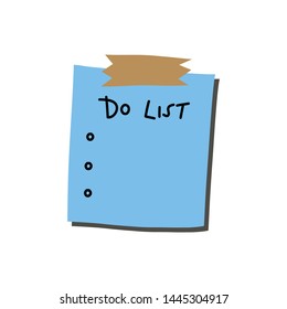 Do list page isolated on white background. Graphic element for decoration in office or school concept.