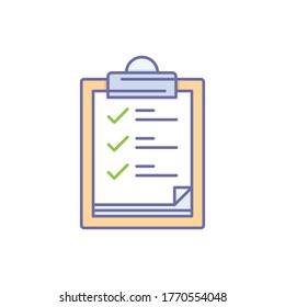 To do list paper clipboard vector icon symbol isolated on white background