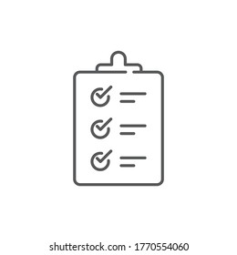 To do list paper clipboard vector icon symbol isolated on white background