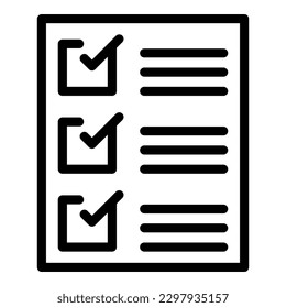 To do list paper icon outline vector. Vote online. Mobile digital