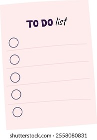 To Do List Paper Sheet Vector Illustration