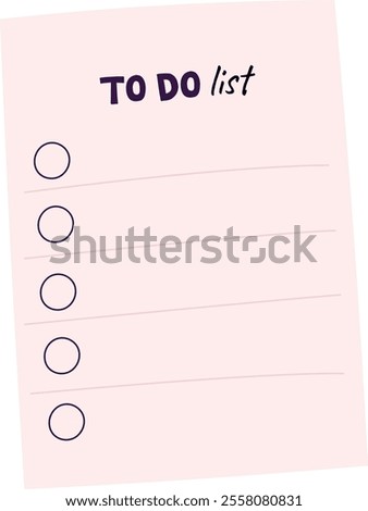 To Do List Paper Sheet Vector Illustration
