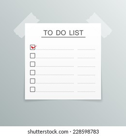 to do list paper sticky note tape