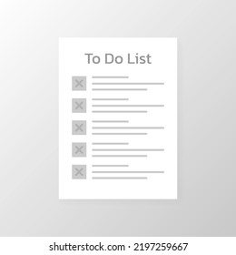 To Do List paper, Vector.